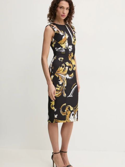 Versace Jeans Couture sukienka kolor czarny mini dopasowana 78HAO9B3 NS636