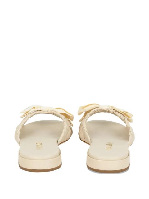 Prada bow-detail flat sandals - Neutrals