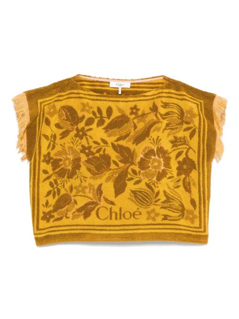 Chloé boat-neck jacquard top - Yellow - zdjęcie produktu nr 1