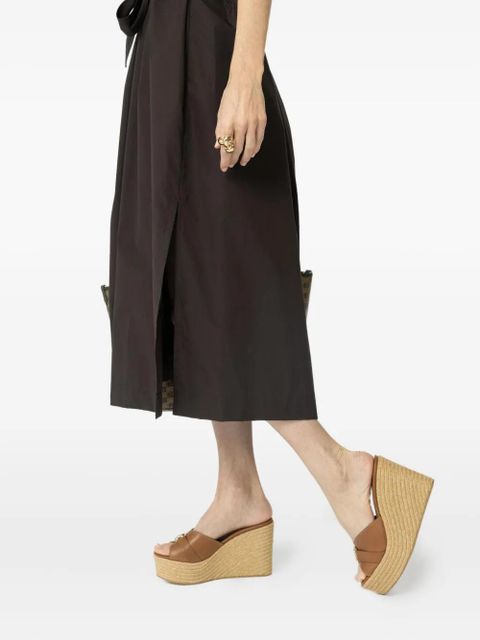 Jimmy Choo 100mm Leda wedge sandals - Brown