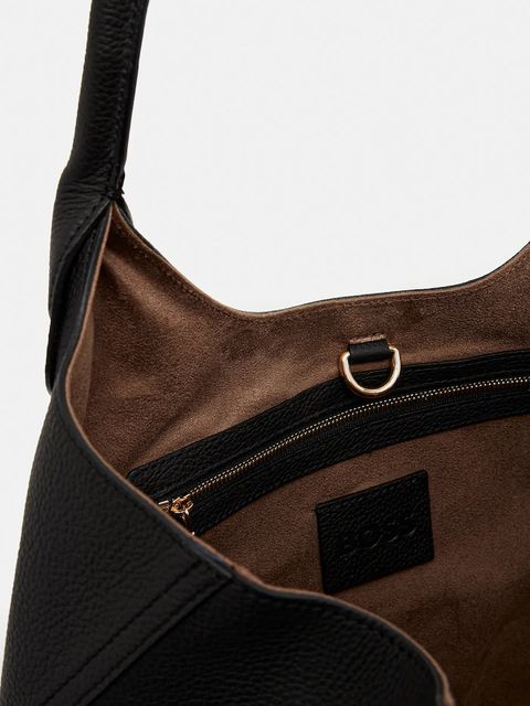 BOSS torebka skórzana kolor czarny 50547732 - zdjęcie produktu nr 2