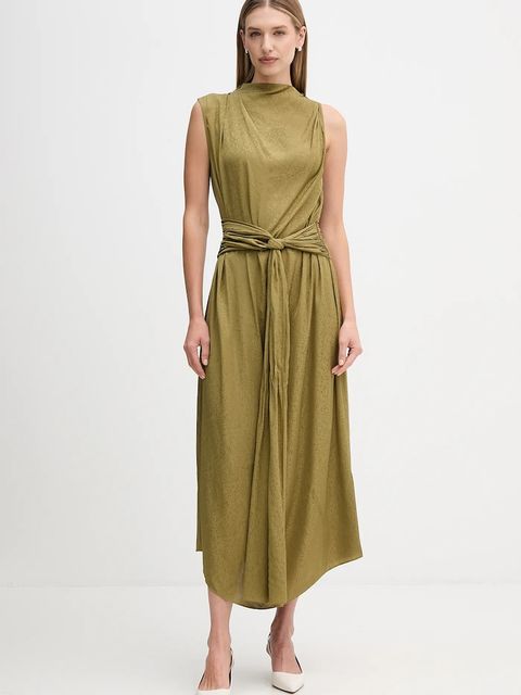 Hoss Intropia sukienka kolor zielony midi prosta 8222115 - zdjęcie produktu nr 1