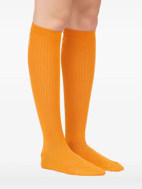 MM6 Maison Margiela ribbed logo socks - Orange - zdjęcie produktu nr 2