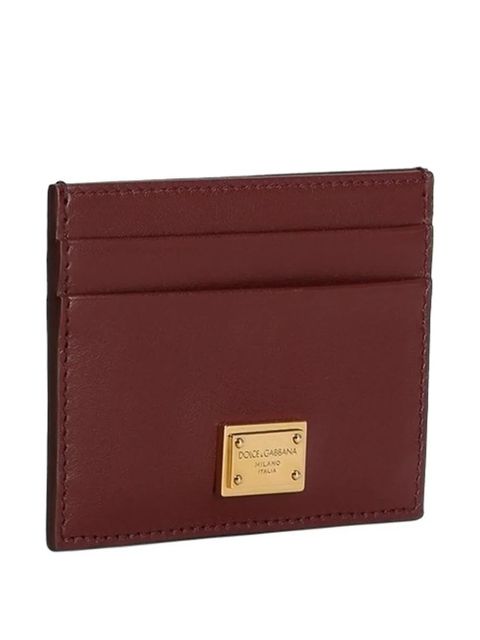 Dolce & Gabbana logo-plaque cardholder - Red - zdjęcie produktu nr 2