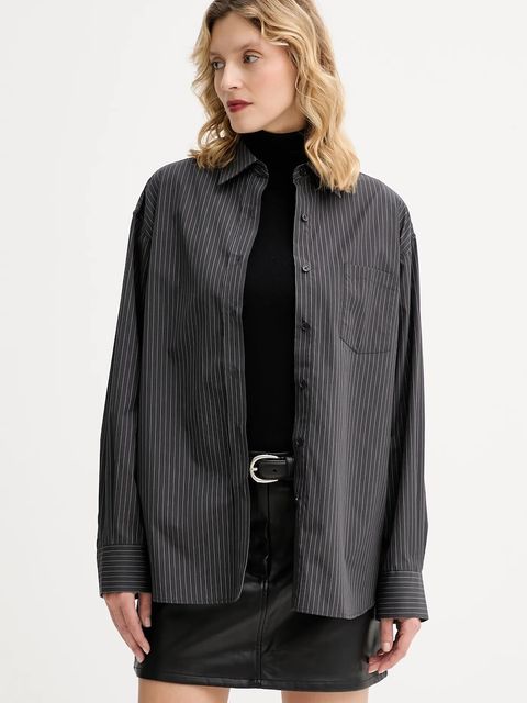 Filippa K koszula bawełniana damska kolor szary relaxed z kołnierzykiem klasycznym 31822 - zdjęcie produktu nr 1