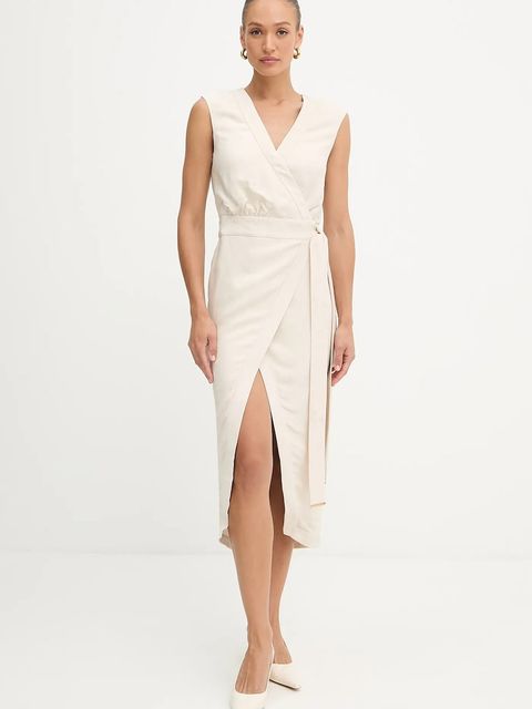 Marciano by Guess sukienka WHITNEY kolor beżowy midi prosta 5YGK55 7337A - zdjęcie produktu nr 1