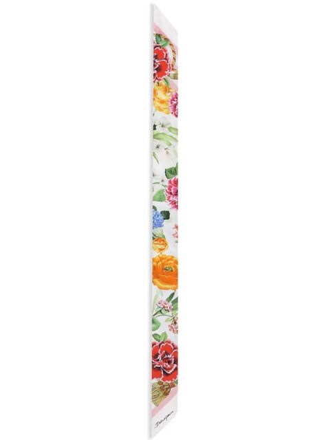 Dolce & Gabbana floral-print headscarf - White