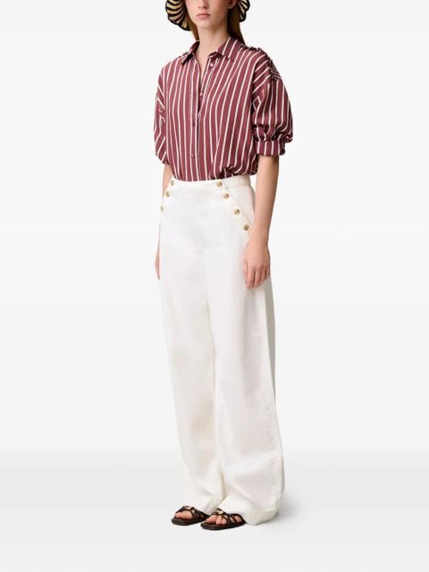 Claudie Pierlot buttoned straight-leg jeans - White