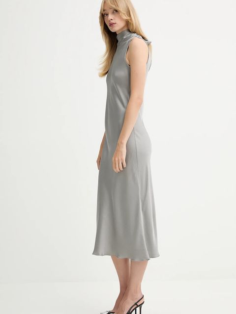 Fracomina sukienka kolor szary maxi prosta FS25WD2009W45101 - zdjęcie produktu nr 2