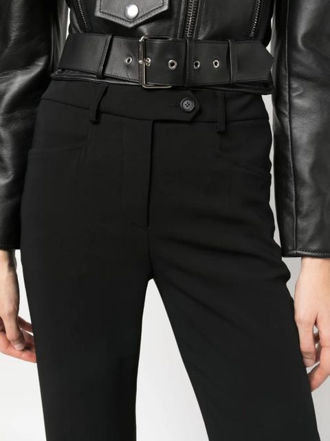 Moschino mid-rise straight-leg trousers - Black