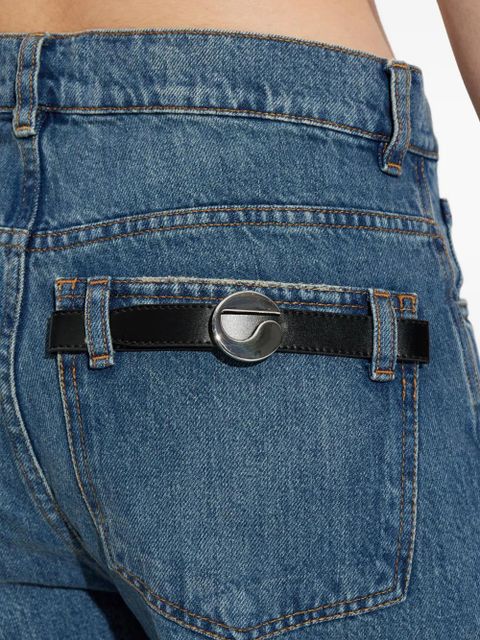 Coperni logo-belt shorts - Blue