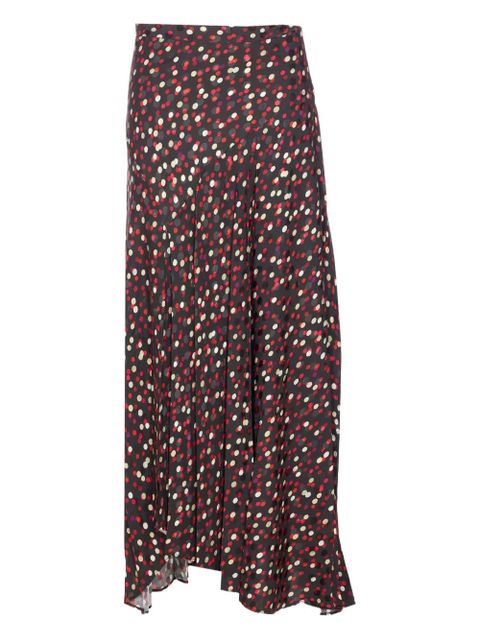 ISABEL MARANT dot-print asymmetric skirt - Red - zdjęcie produktu nr 1