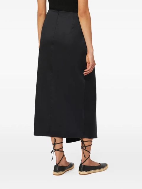 Max Mara knot-detail midi skirt - Black
