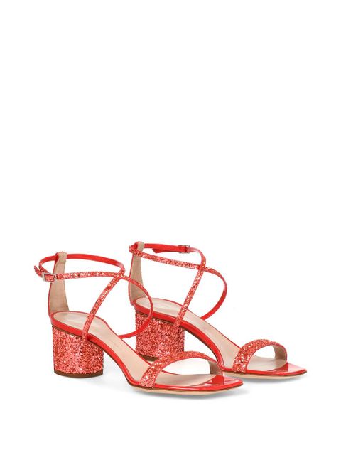 Giuseppe Zanotti Tara glitter sandals - Red - zdjęcie produktu nr 2