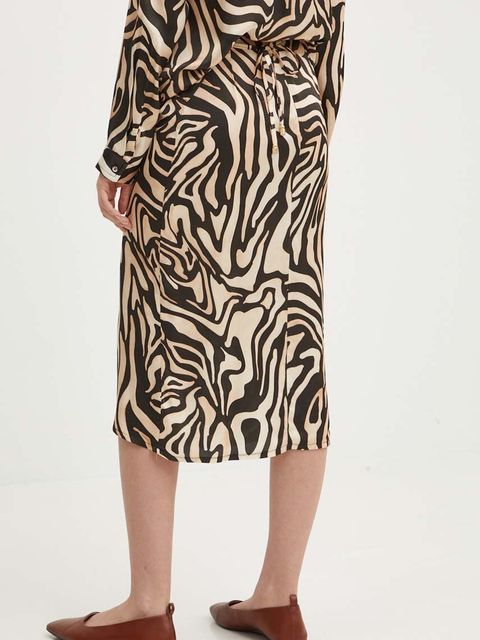 La Petite Française spódnica JAVA kolor beżowy midi prosta