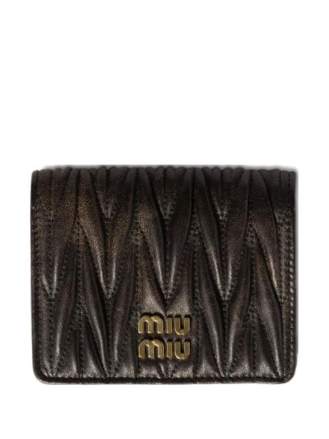Miu Miu matelassé leather wallet - Brown - zdjęcie produktu nr 1