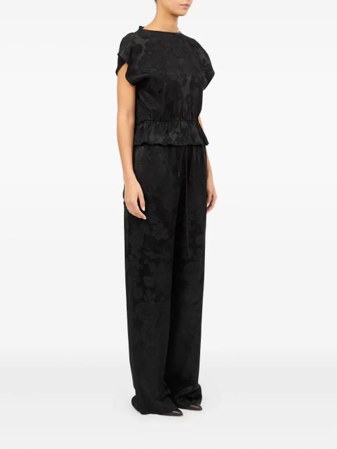 MM6 Maison Margiela floral-brocade blouse - Black - zdjęcie produktu nr 2