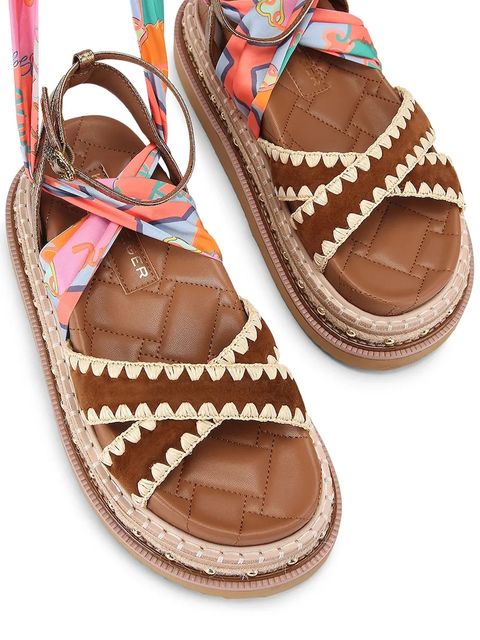 Kurt Geiger London sandały damskie skórzane Orson Cross Scarf Sdl - zdjęcie produktu nr 1