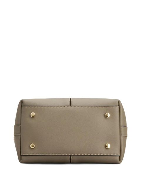 Tod's bar-detail leather tote bag - Neutrals