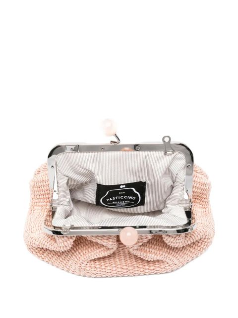 Weekend Max Mara Pasticcino woven clutch bag - Pink