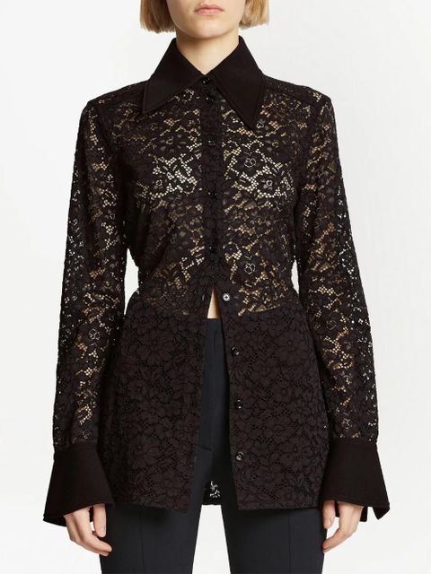 Proenza Schouler floral lace shirt - Black