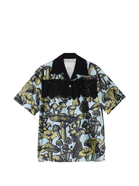 3.1 Phillip Lim Ethereal Mushroom Lace printed shirt - Blue - zdjęcie produktu nr 1