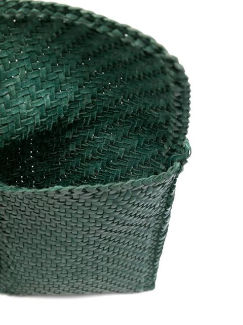 DRAGON DIFFUSION woven braided cross body bag - BLUE AND GREEN