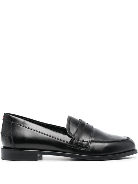 Aeyde Oscar penny-slot leather loafers - Black - zdjęcie produktu nr 1