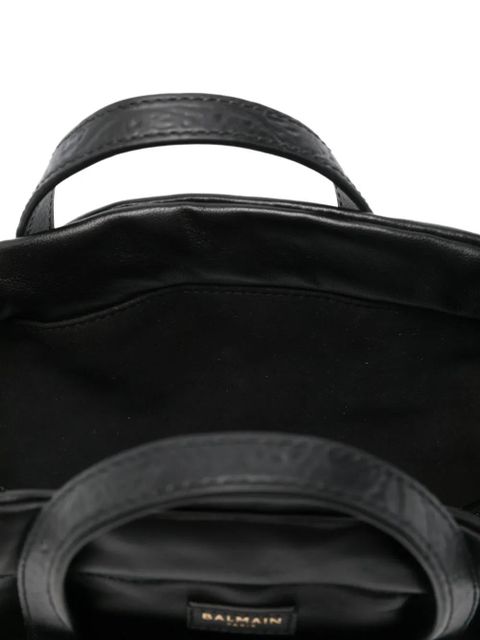 Balmain crocodile-effect shoulder bag - Black