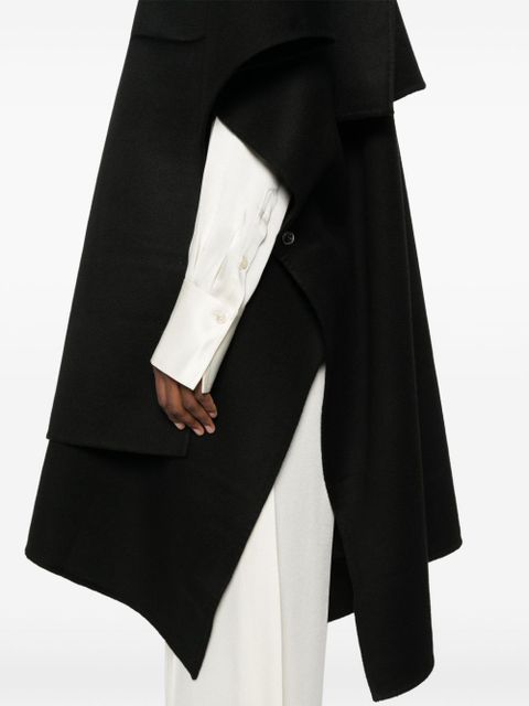 TOTEME scarf-detailing cape - Black