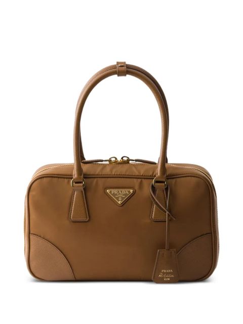 Prada medium logo-detail tote bag - Brown - zdjęcie produktu nr 1
