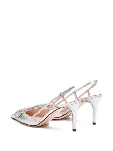 Valentino Garavani VLogo signature slingback pumps - Silver