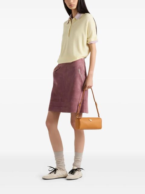 Prada leather shoulder bag - Orange - zdjęcie produktu nr 2