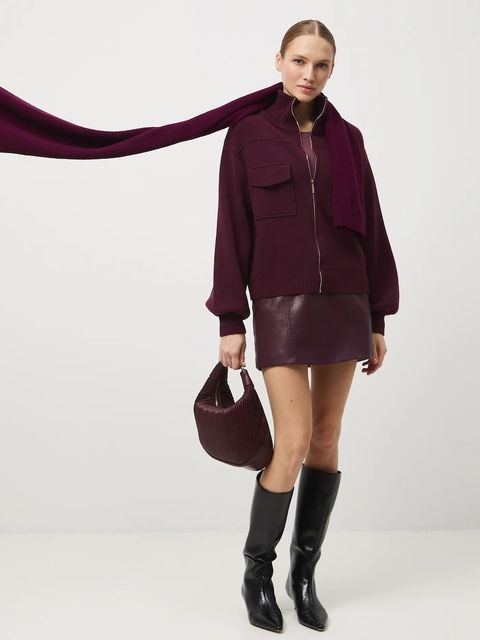 Medicine sweter damski kolor bordowy lekki - zdjęcie produktu nr 1