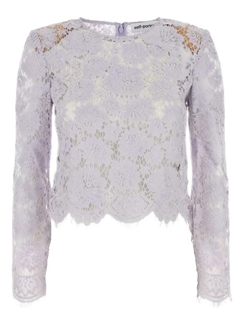 Self-Portrait lace blouse - Purple - zdjęcie produktu nr 1