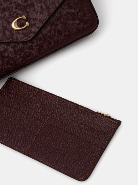 Coach torebka skórzana kolor bordowy