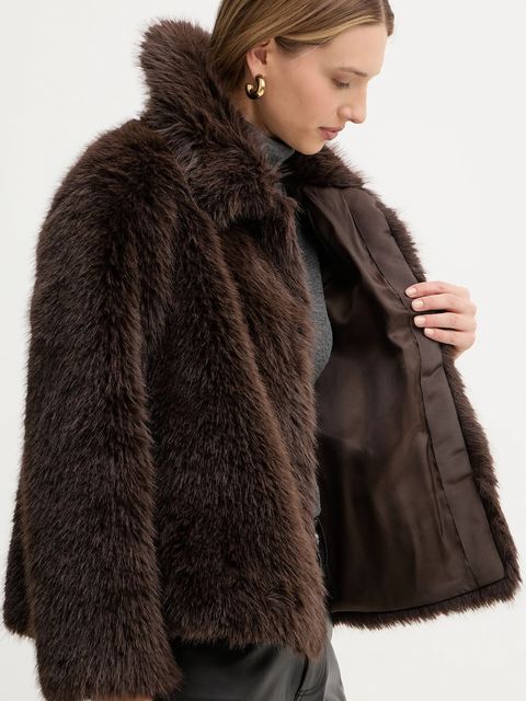 Weekend Max Mara kurtka BRENTA kolor brązowy przejściowa 2525086013600