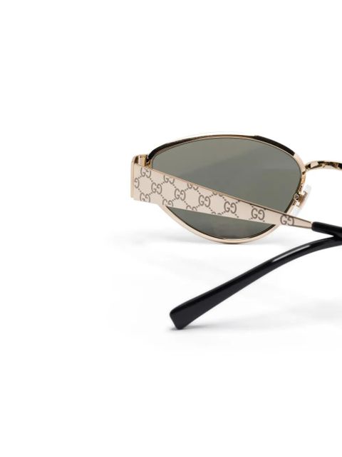 Gucci Eyewear butterfly-frame sunglasses - Gold