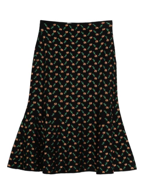 Alexander McQueen floral jacquard skirt - Black - zdjęcie produktu nr 1