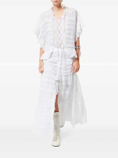 MARANT ÉTOILE ruffled blouse - White