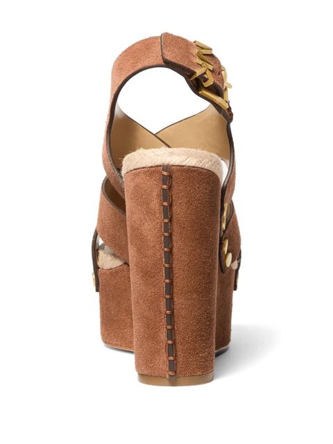 Michael Kors Raven studded espadrille sandals - Brown
