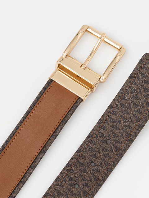 MICHAEL Michael Kors pasek dwustronny damski kolor brązowy 29MKWB529034