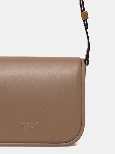 Pinko torebka skórzana kolor brązowy 104297 A26L