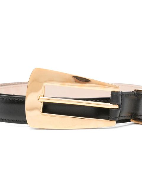 KHAITE lucca gold buckle belt - Black