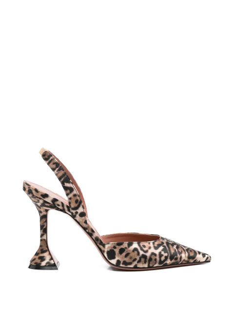 Amina Muaddi Holli leopard slingback pump - Neutrals - zdjęcie produktu nr 1