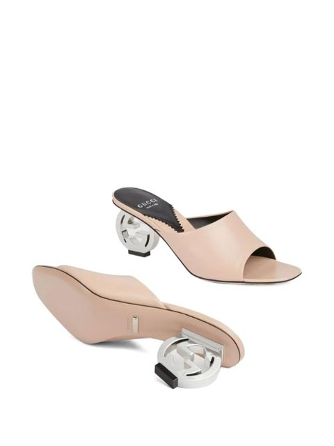 Gucci 70mm GG signature Interlocking G heel sandals - Neutrals - zdjęcie produktu nr 2