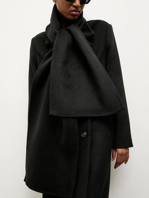 Answear.LAB płaszcz wełniany kolor czarny