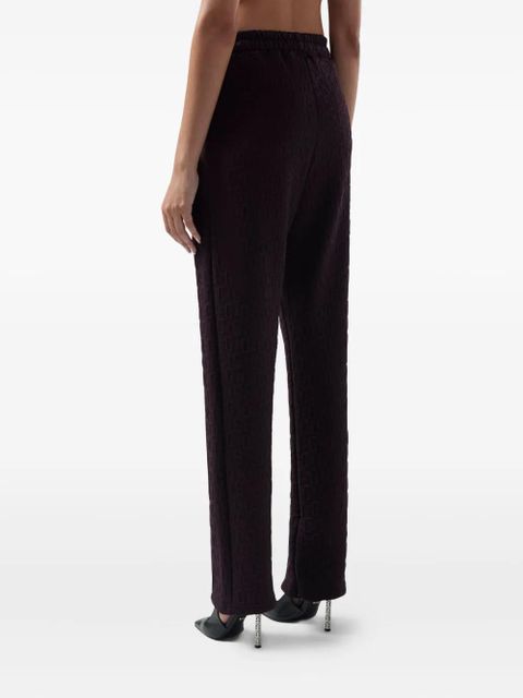 GCDS monogram-jogger straight trousers - Red