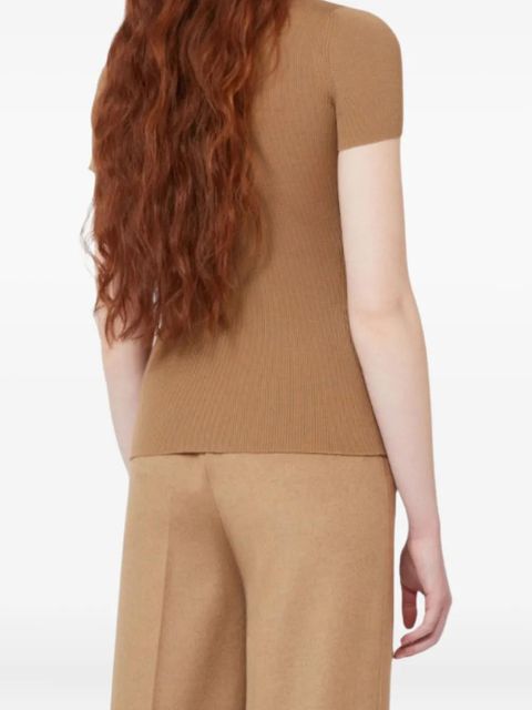 Max Mara ribbed turtleneck top - Brown