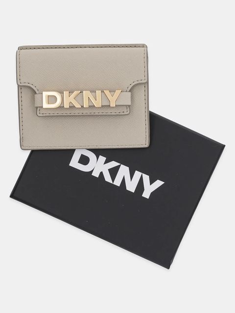Dkny portfel skórzany damski kolor beżowy R52ZKM22